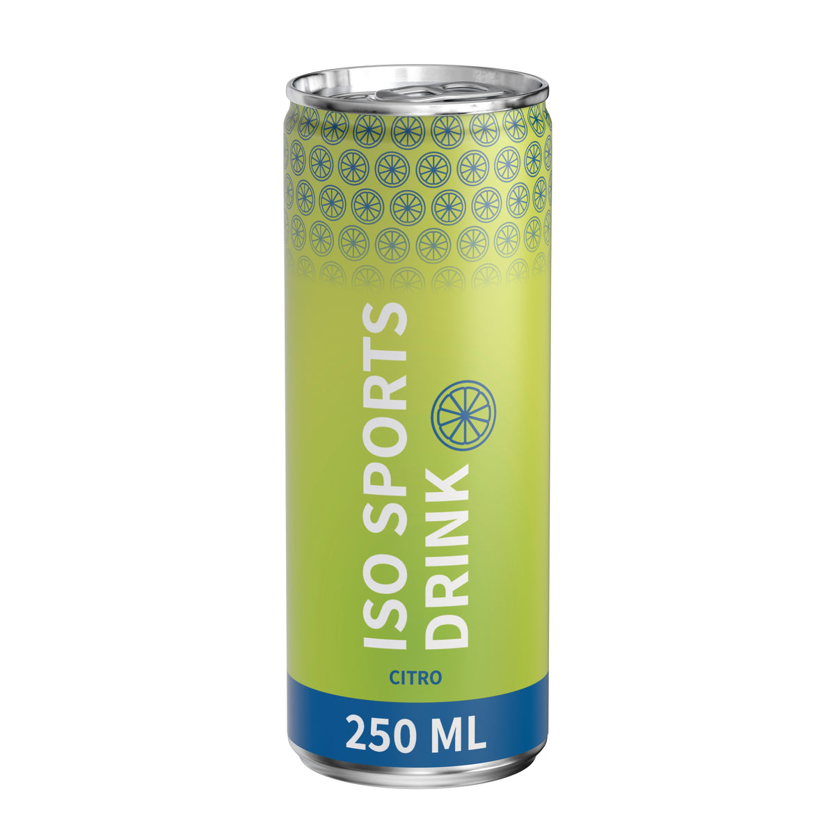 Iso Drink Citro 250 ml Dose mit Fullbody Etikett – weiß matt