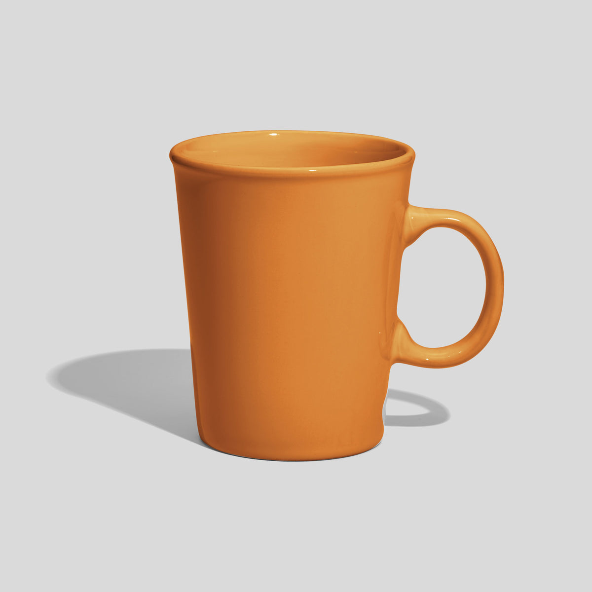Kaffeebecher 280 ml mit rundem Henkel und Randwulst – Senfgelb