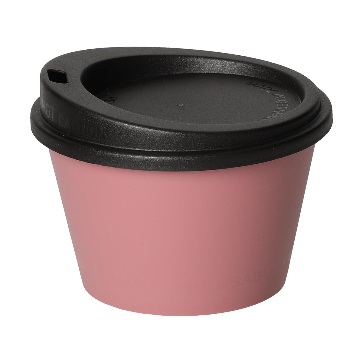 Kaffeebecher „ToGo“, 0,1 l – Raffiniertes rot / Schwarz