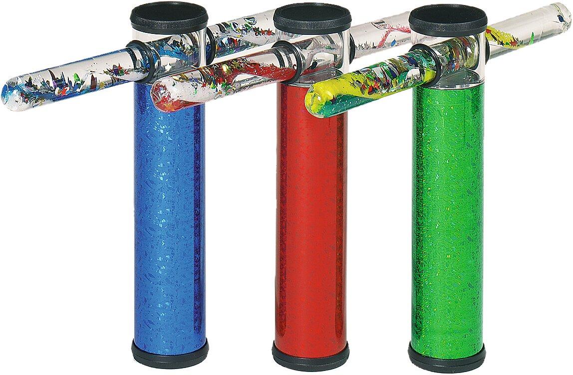 Kaleidoskop mit Zauberstab in Blau, Rot und Grün von goki