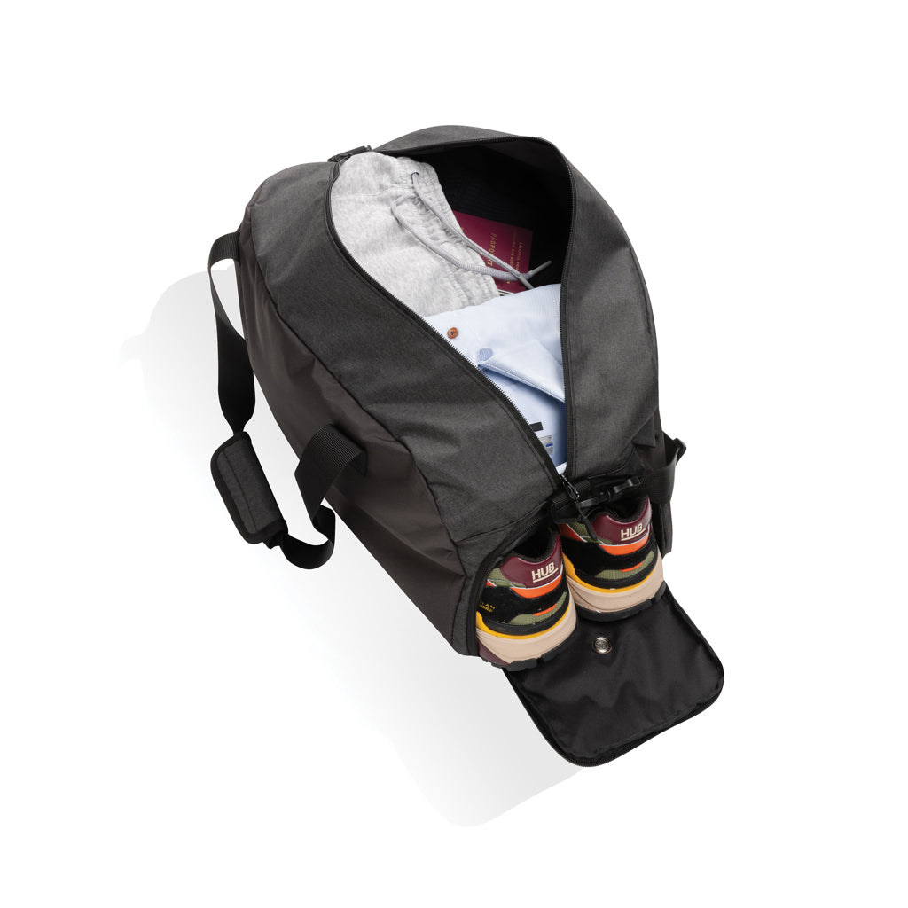 Kazu AWARE™ RPET Weekend-Duffel-Bag – schwarz