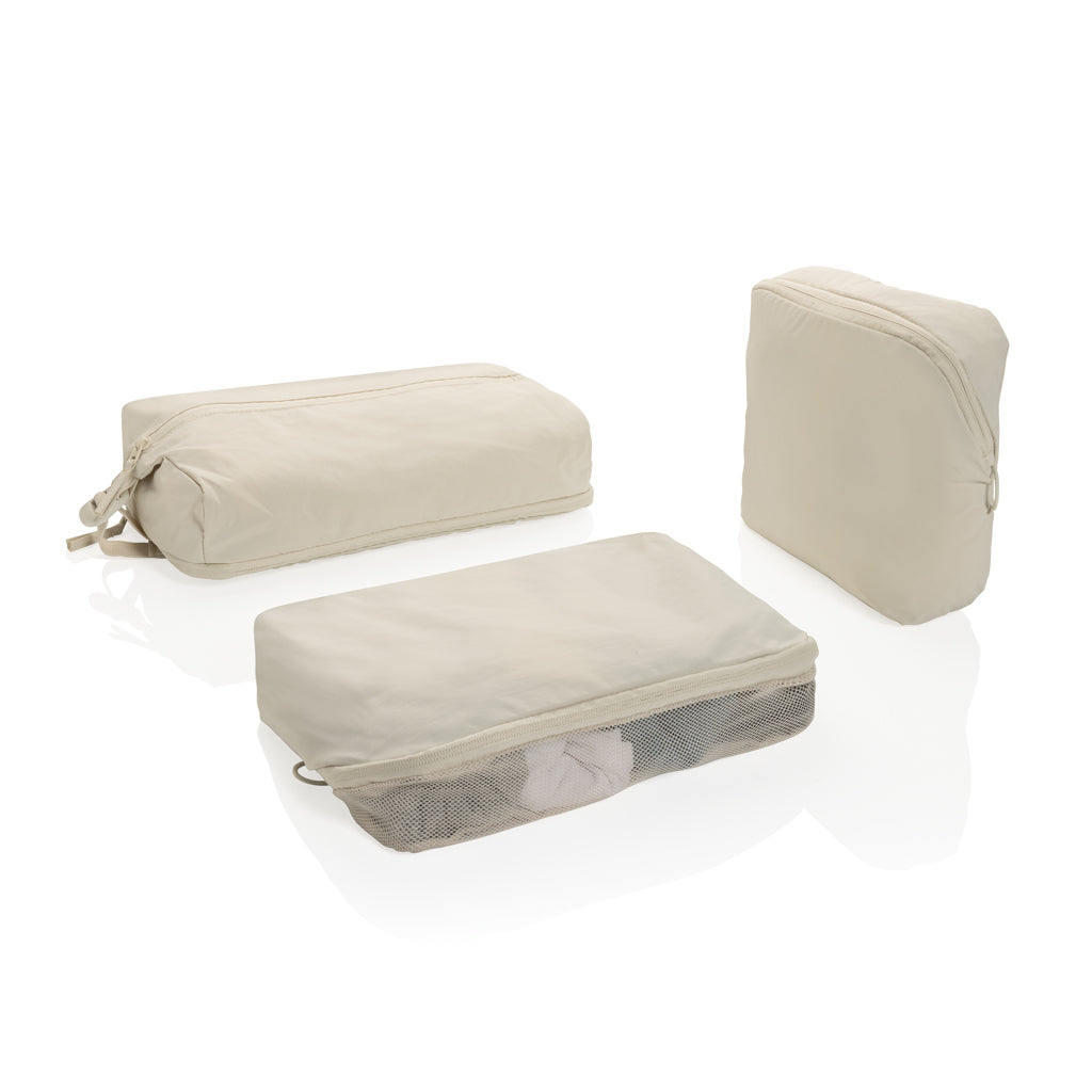 KENTO URBAN Packing Cube Set aus RCS recyceltem Nylon – beige