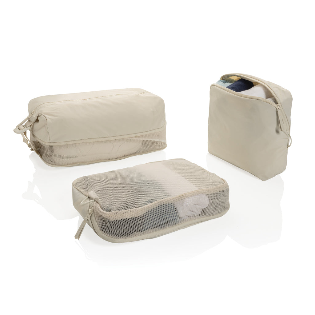 KENTO URBAN Packing Cube Set aus RCS recyceltem Nylon – beige