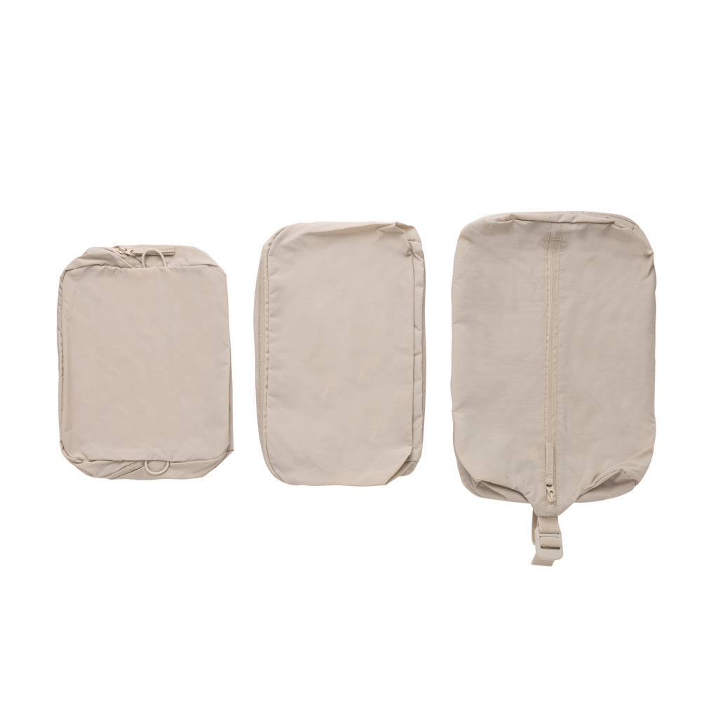 KENTO URBAN Packing Cube Set aus RCS recyceltem Nylon – beige