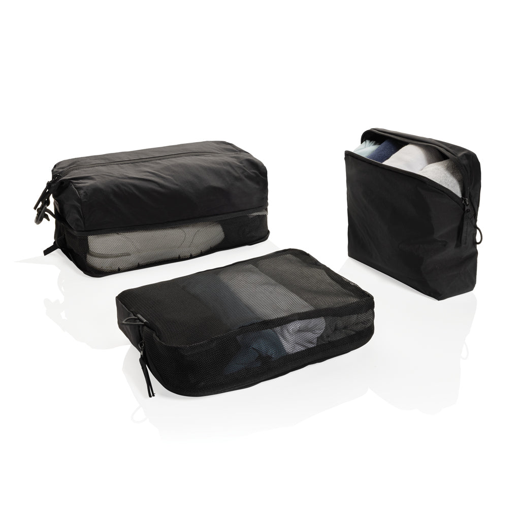 KENTO URBAN Packing Cube Set aus RCS recyceltem Nylon – schwarz