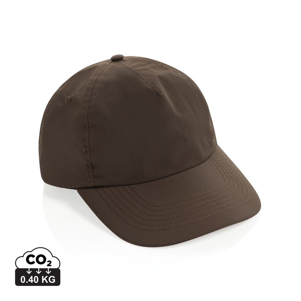 KENTO URBAN RCS 5-Panel-Cap aus RCS recyceltem Nylon – braun
