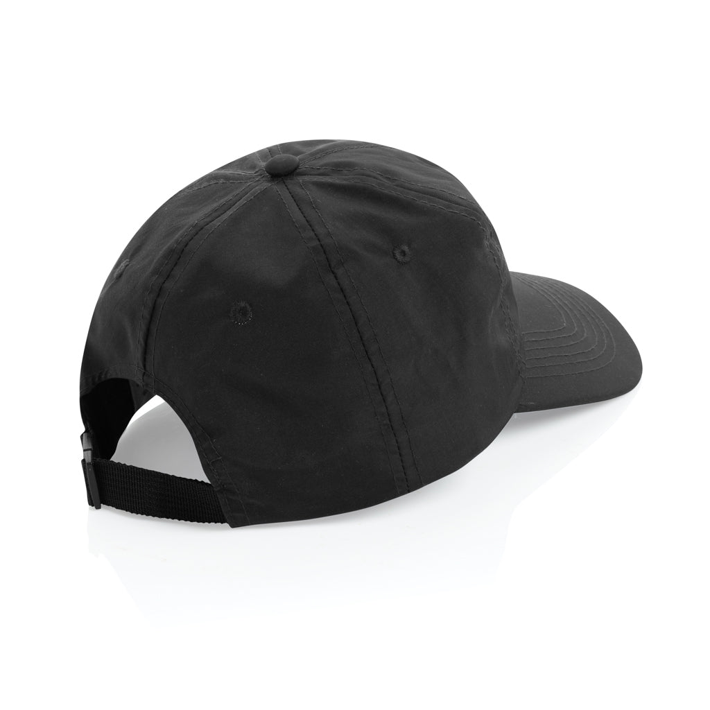 KENTO URBAN RCS 5-Panel-Cap aus RCS recyceltem Nylon – schwarz