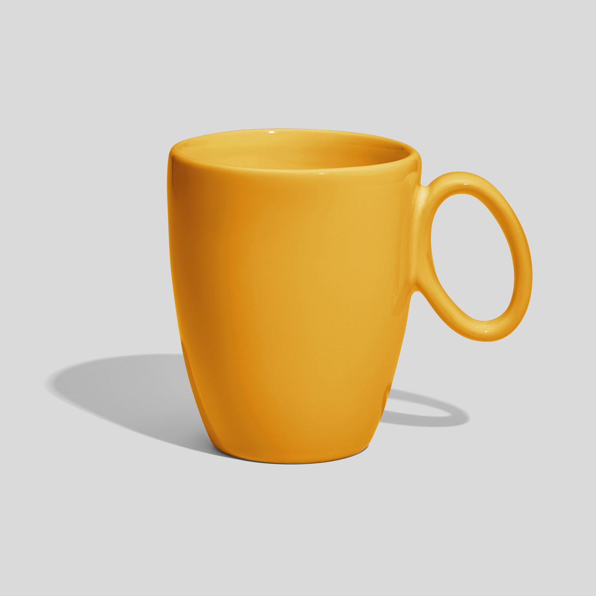 Keramiktasse 250 ml mit ovalem Ringhenkel – Gelb