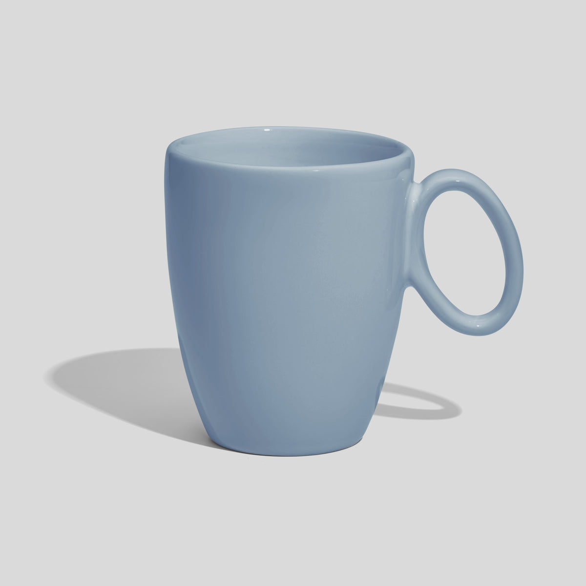 Keramiktasse 250 ml mit ovalem Ringhenkel – Hellblau