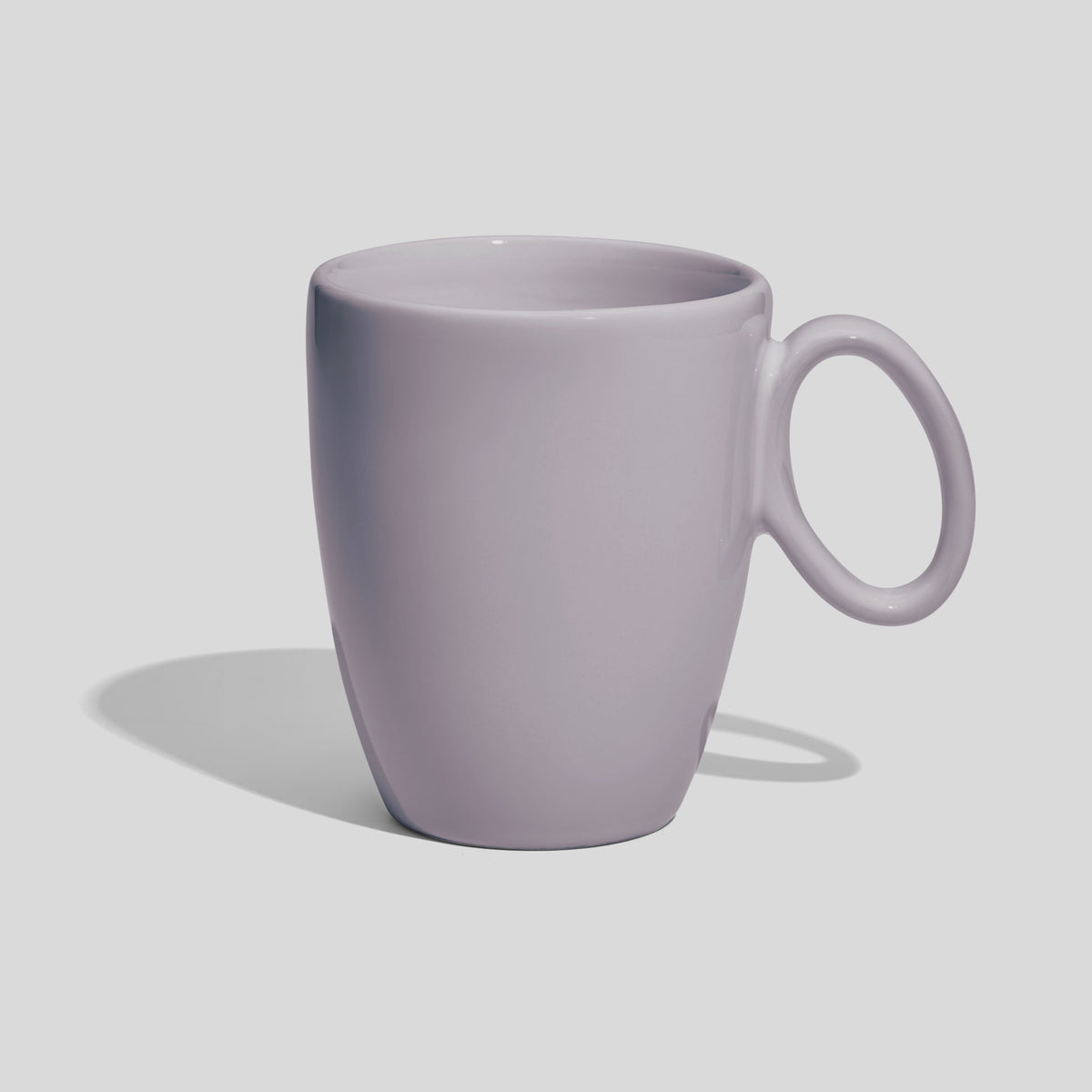Keramiktasse 250 ml mit ovalem Ringhenkel – Hellgrau