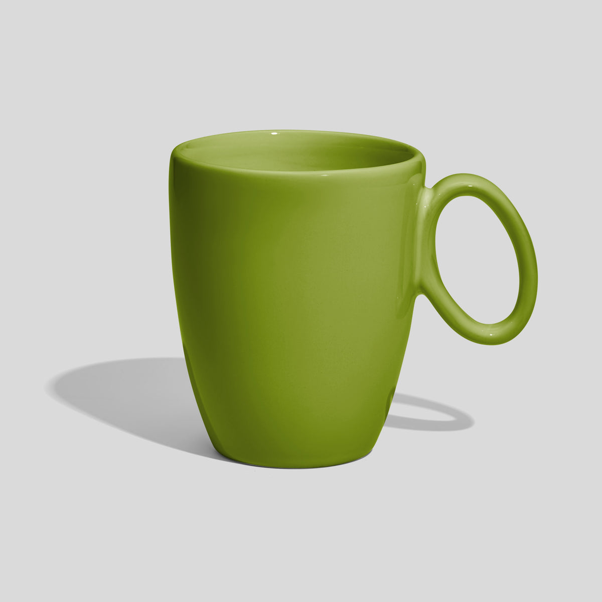 Keramiktasse 250 ml mit ovalem Ringhenkel – Olivgrün