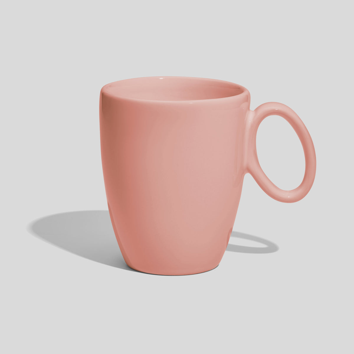 Keramiktasse 250 ml mit ovalem Ringhenkel – Rosa
