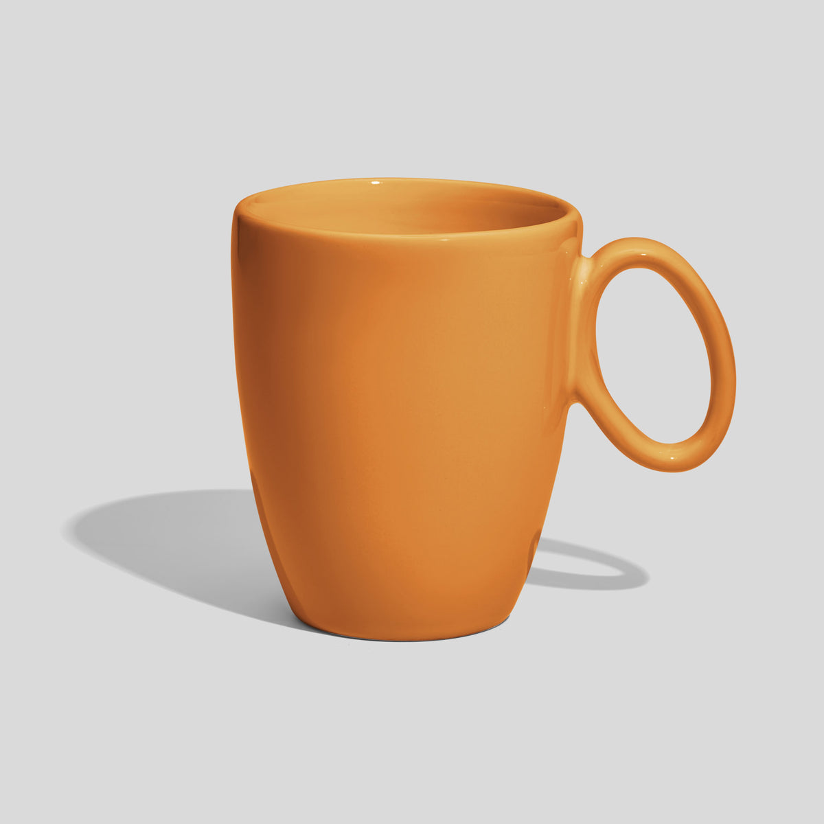 Keramiktasse 250 ml mit ovalem Ringhenkel – Senfgelb