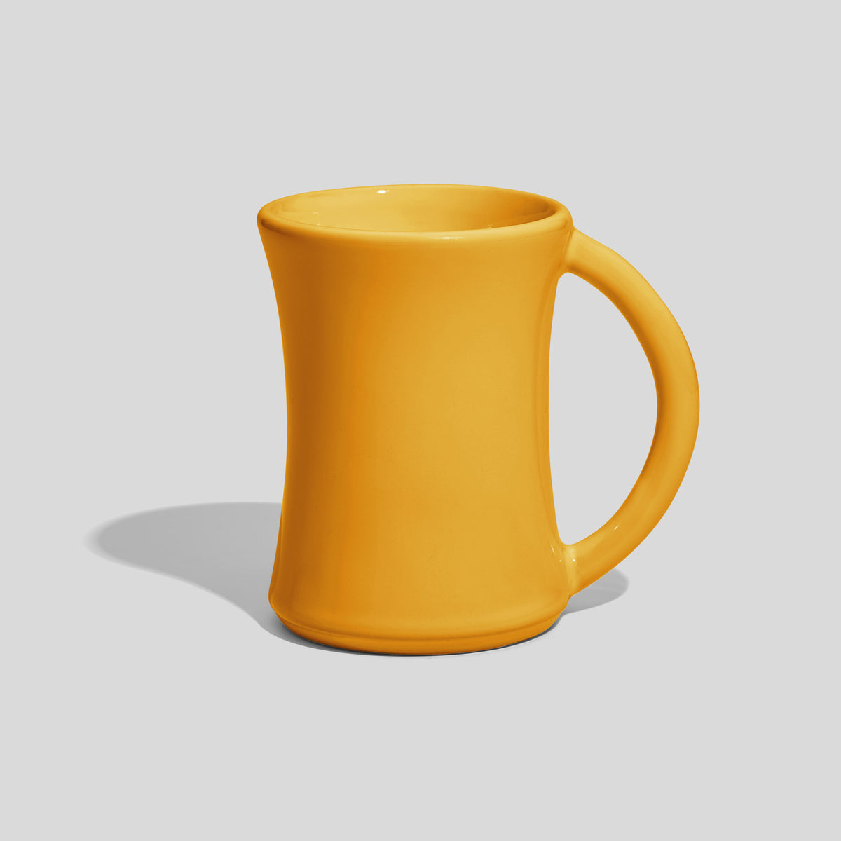 Keramiktasse 270 ml mit Taille und großem Henkel – Gelb