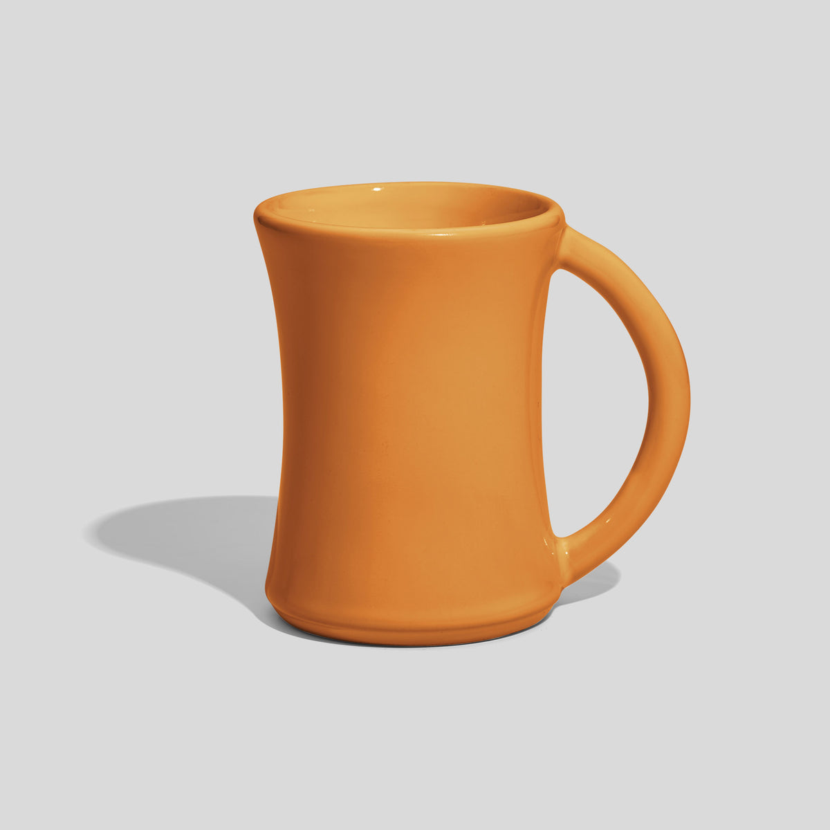 Keramiktasse 270 ml mit Taille und großem Henkel – Senfgelb