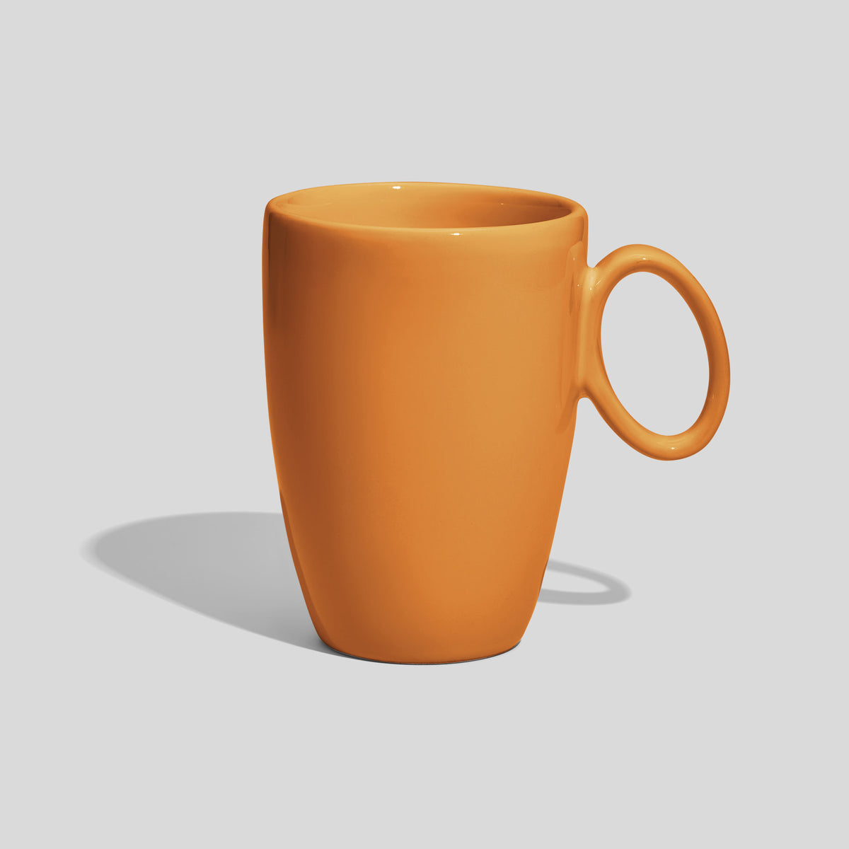 Keramiktasse 330 ml mit ovalem Ringhenkel – Senfgelb