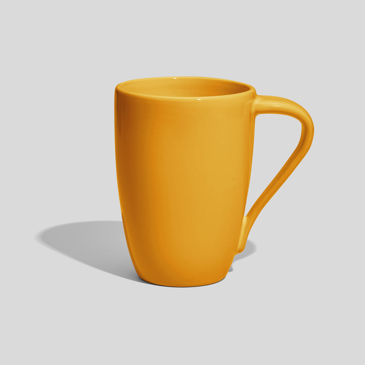 Keramiktasse 330 ml mit schräg nach unten laufendem Henkel – Gelb
