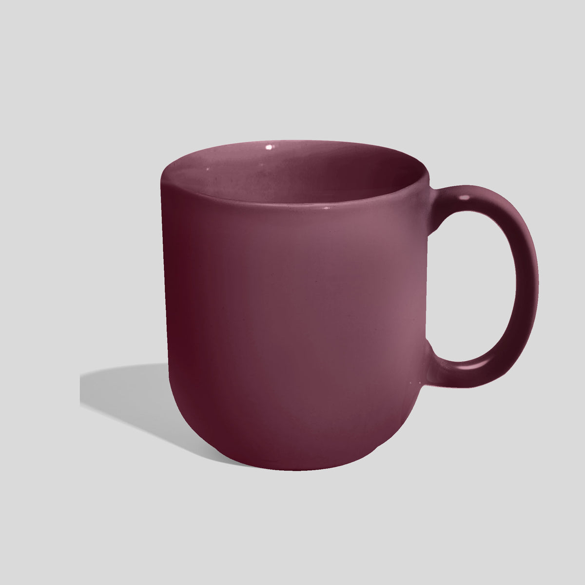 Keramiktasse 400 ml mit gerundetem Boden und Ovalhenkel
