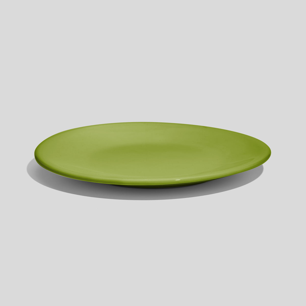 Keramikteller 19 cm mit gewölbtem Rand – Olivgrün