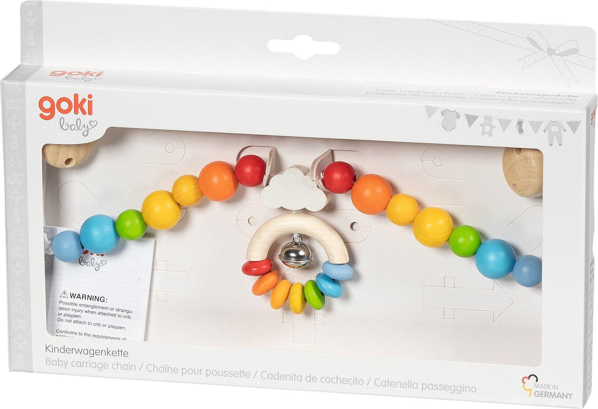 Kinderwagenkette Regenbogen mit Wolke und Bogen – Detailansicht