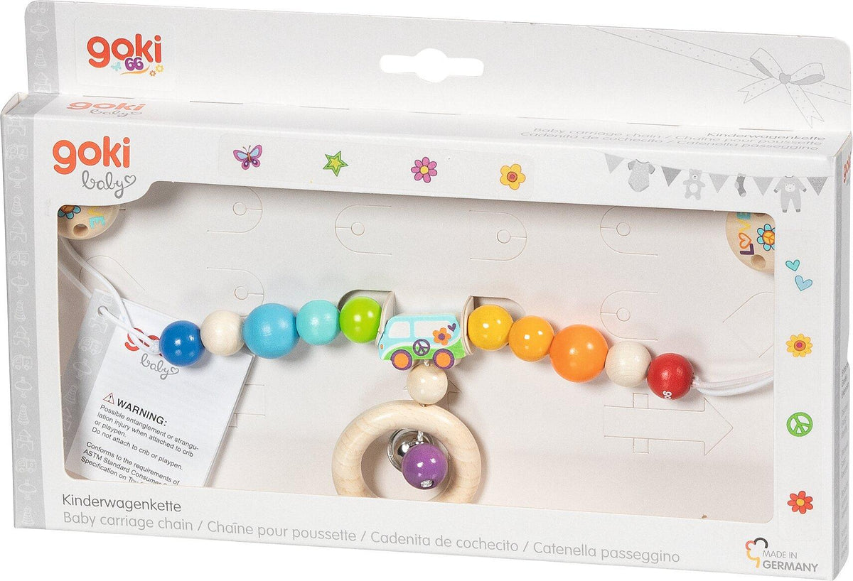 Kinderwagenkette Regenbogen Van mit Love Clips – Produktfoto