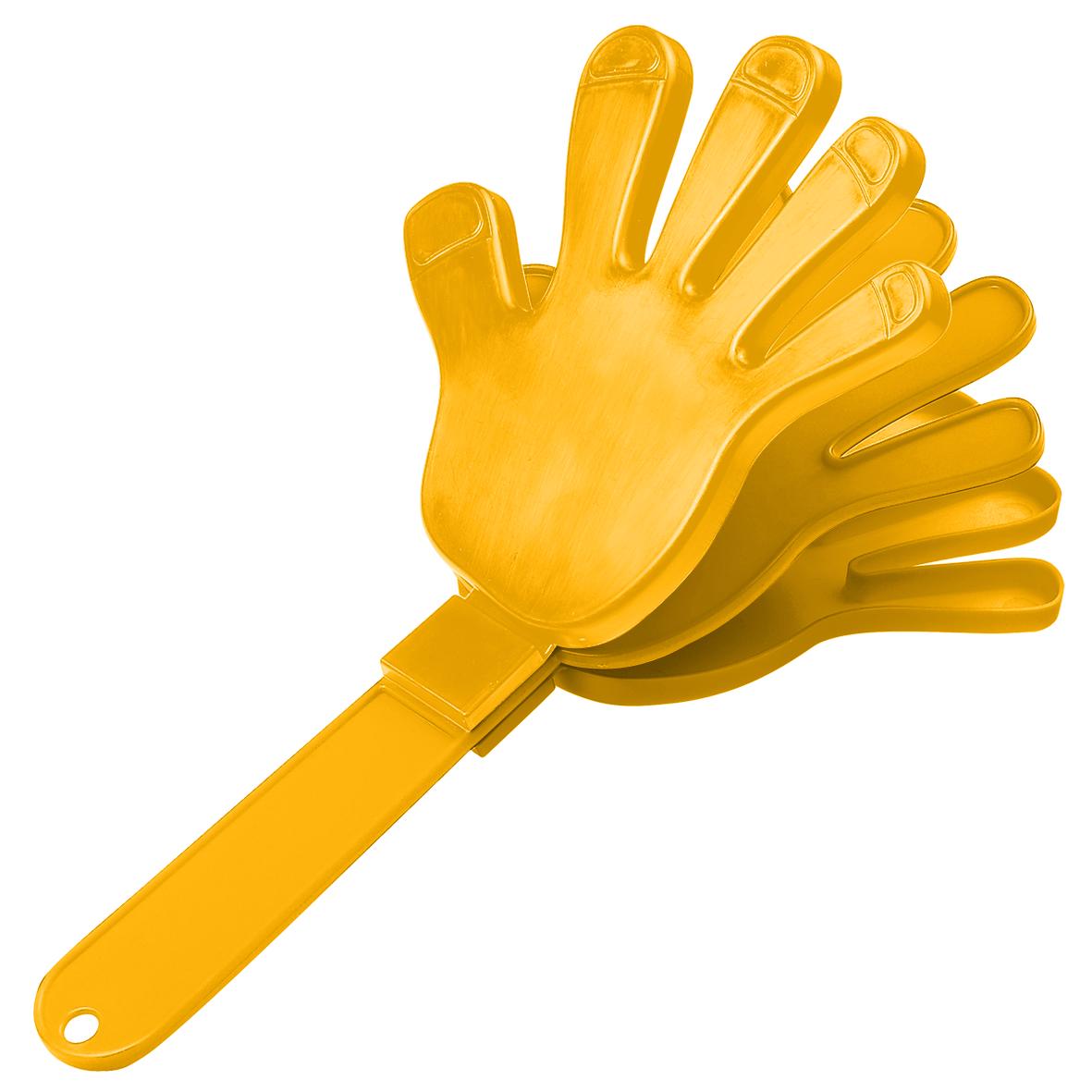 Klapper „Hand“, einfarbig – Gelb