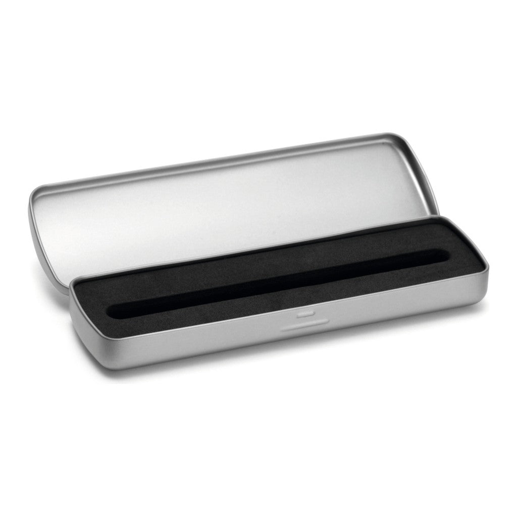 Klappetui aus Metall in Silber