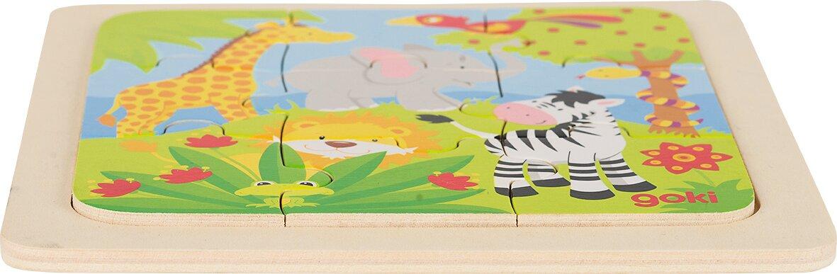Kleine Einlegepuzzles in vier Motiven – Detailansicht