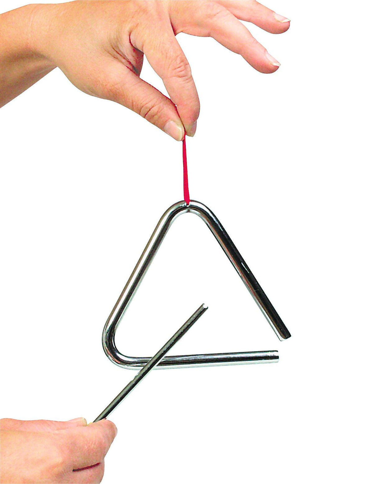 Kleine Triangel mit Metallstab, 10 cm, zum Anschlagen – Ansicht