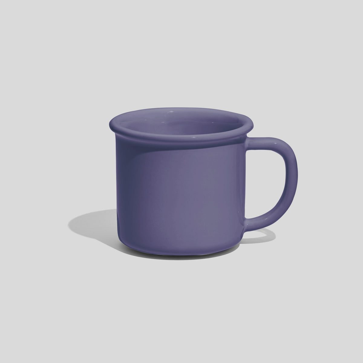 Kleine zylindrische Keramiktasse 130 ml mit Wulstrand – Lavendel