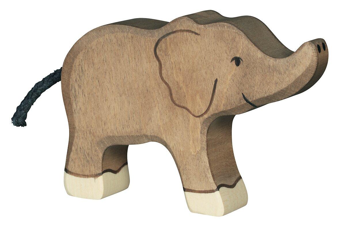 Kleiner Holzelefant von HOLZTIGER, 12 x 8 cm – Ansicht