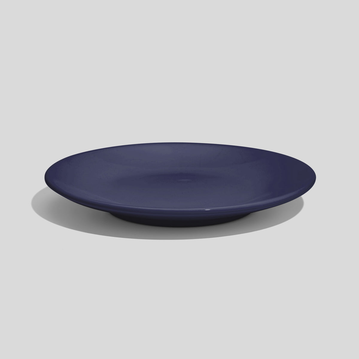 Kleiner Keramikteller 15 cm mit Standring – Marineblau