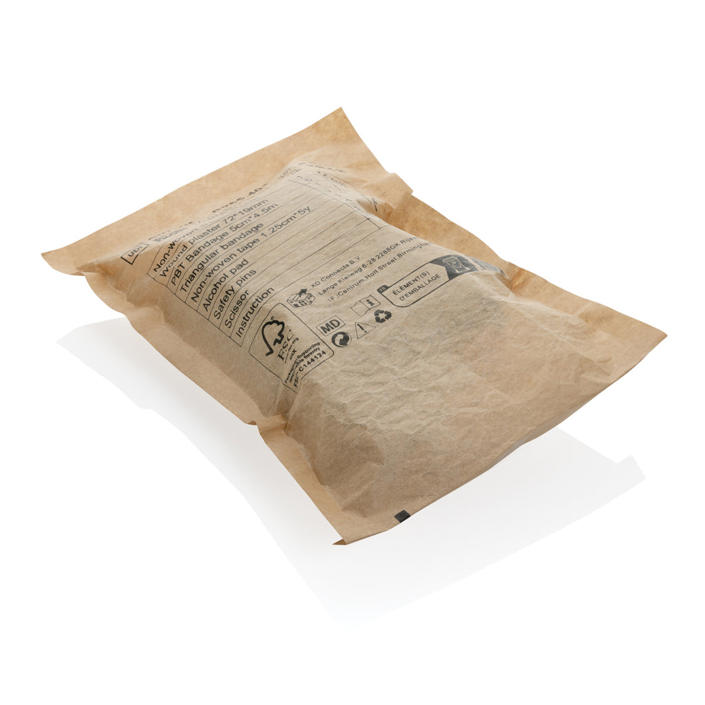 Kleines Erste-Hilfe-Set in RCS recycelter Nubuk-PU Tasche