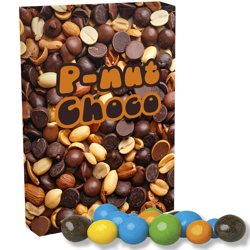 Knabbermix in der Faltschachtel Midi – Bunte Schoko Erdnüsse, ca. 15 g