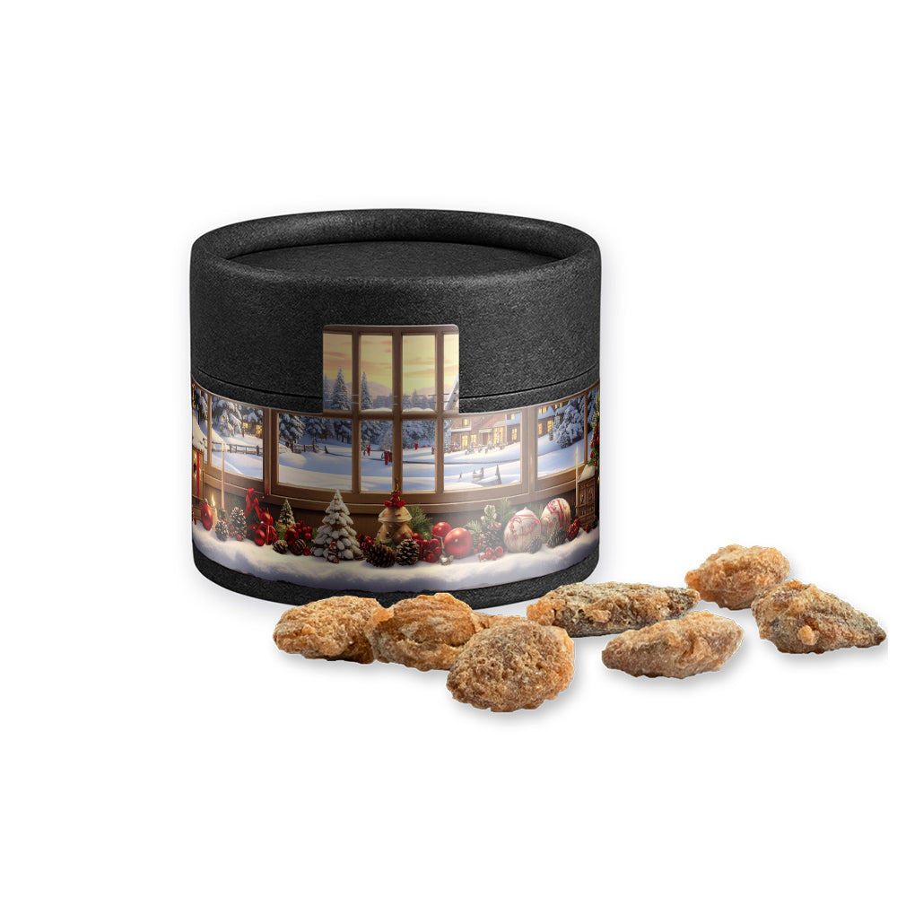 Knusperkugeln und Mandeln in Schwarz, Mini – Feuergebrannte Mandeln ohne Zuckerzusatz, ca. 40 g