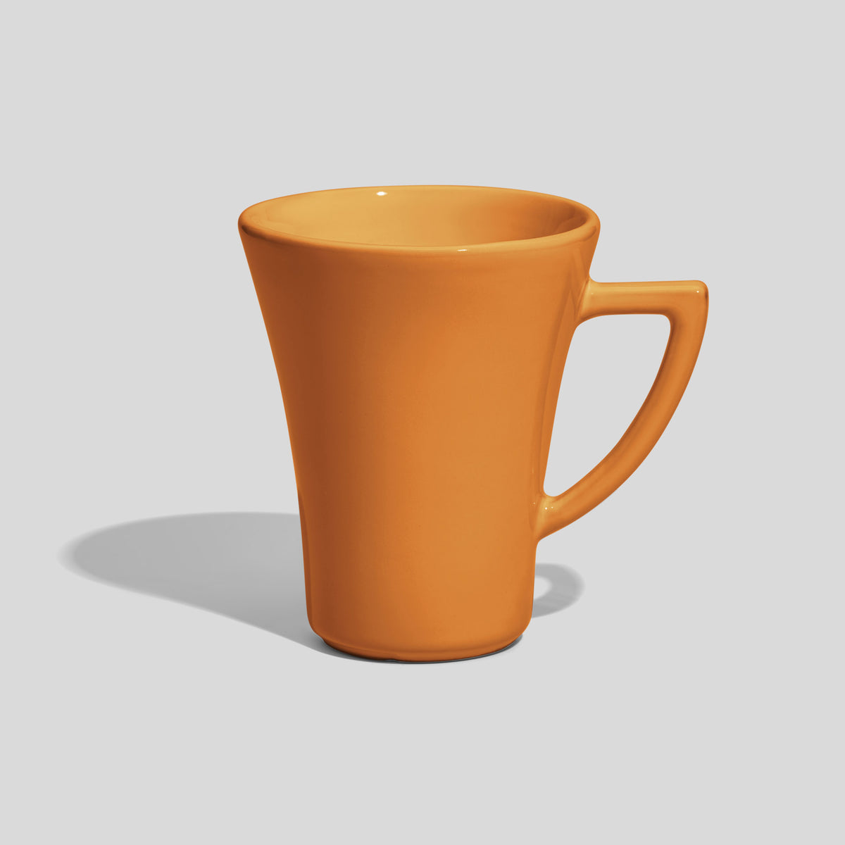 Konische Kaffeetasse 200 ml mit Dreieckshenkel – Senfgelb