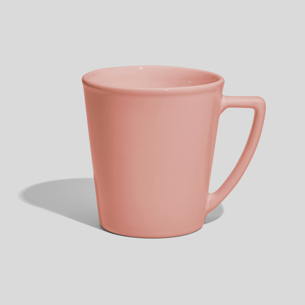 Konische Kaffeetasse 460 ml mit eckigem Henkel – Rosa