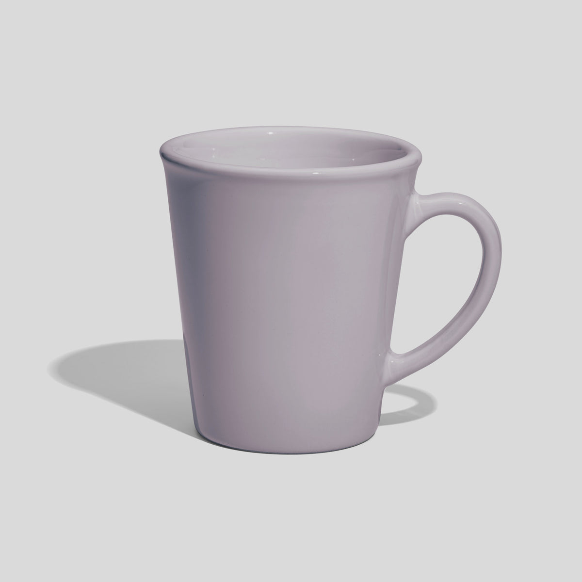Konische Keramiktasse 280 ml mit Bogenhenkel – Hellgrau
