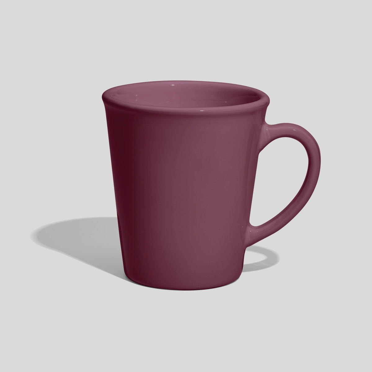 Konische Keramiktasse 280 ml mit Bogenhenkel – Mauve