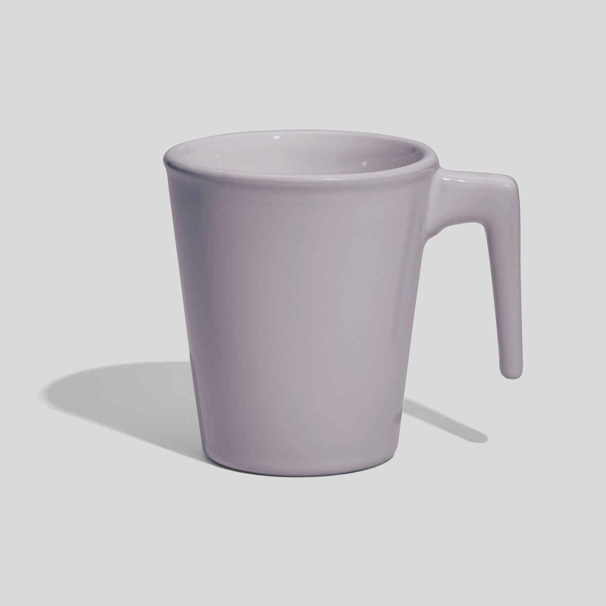 Konische Keramiktasse 280 ml mit offenem Griff – Hellgrau