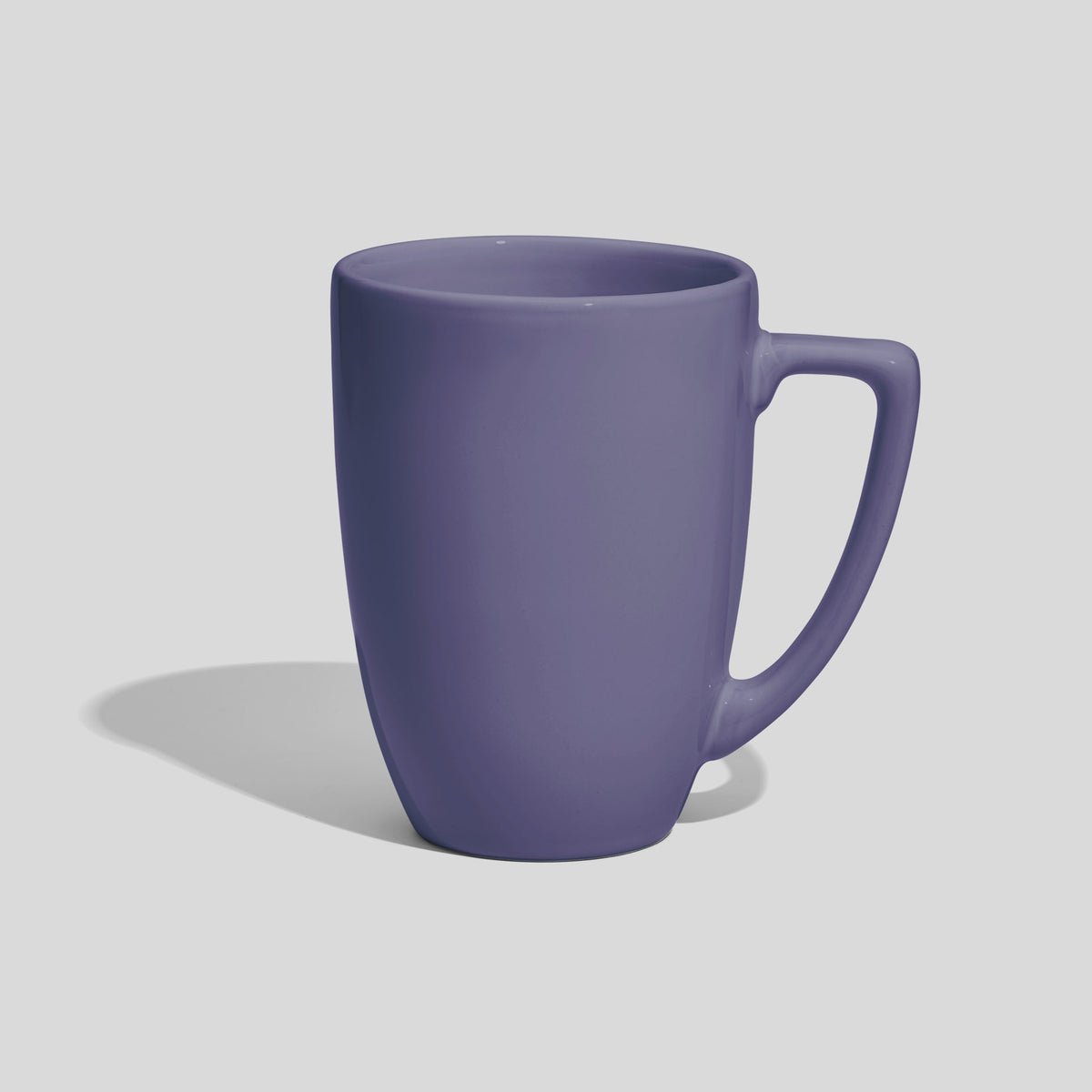 Konische Keramiktasse 330 ml mit eckigem Henkel – Lavendel