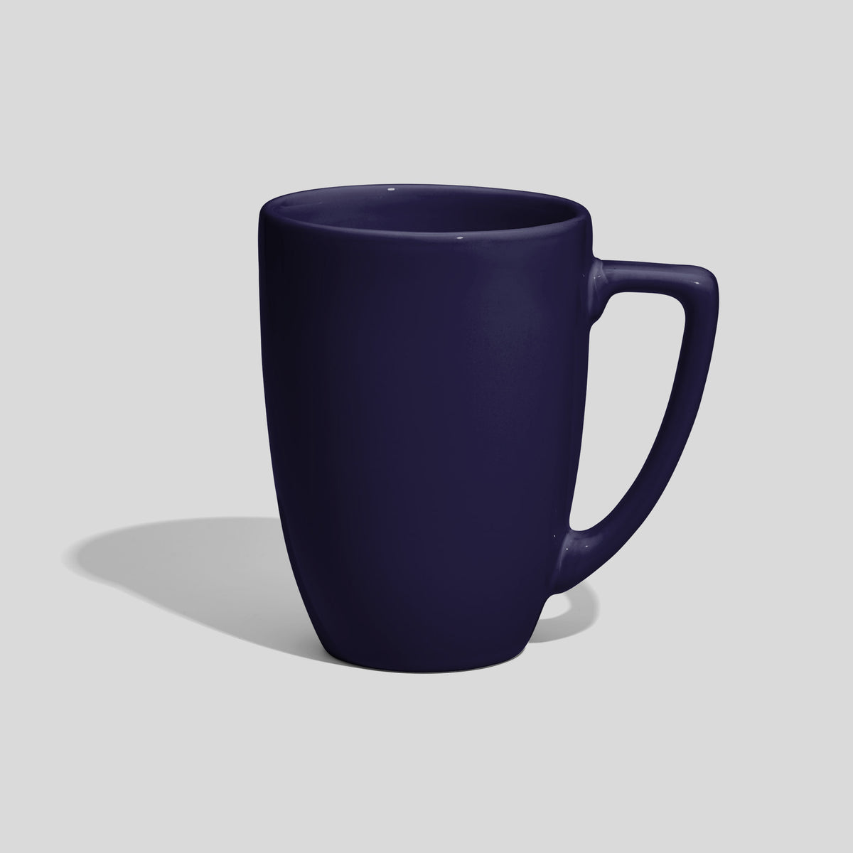 Konische Keramiktasse 330 ml mit eckigem Henkel – Nachtblau