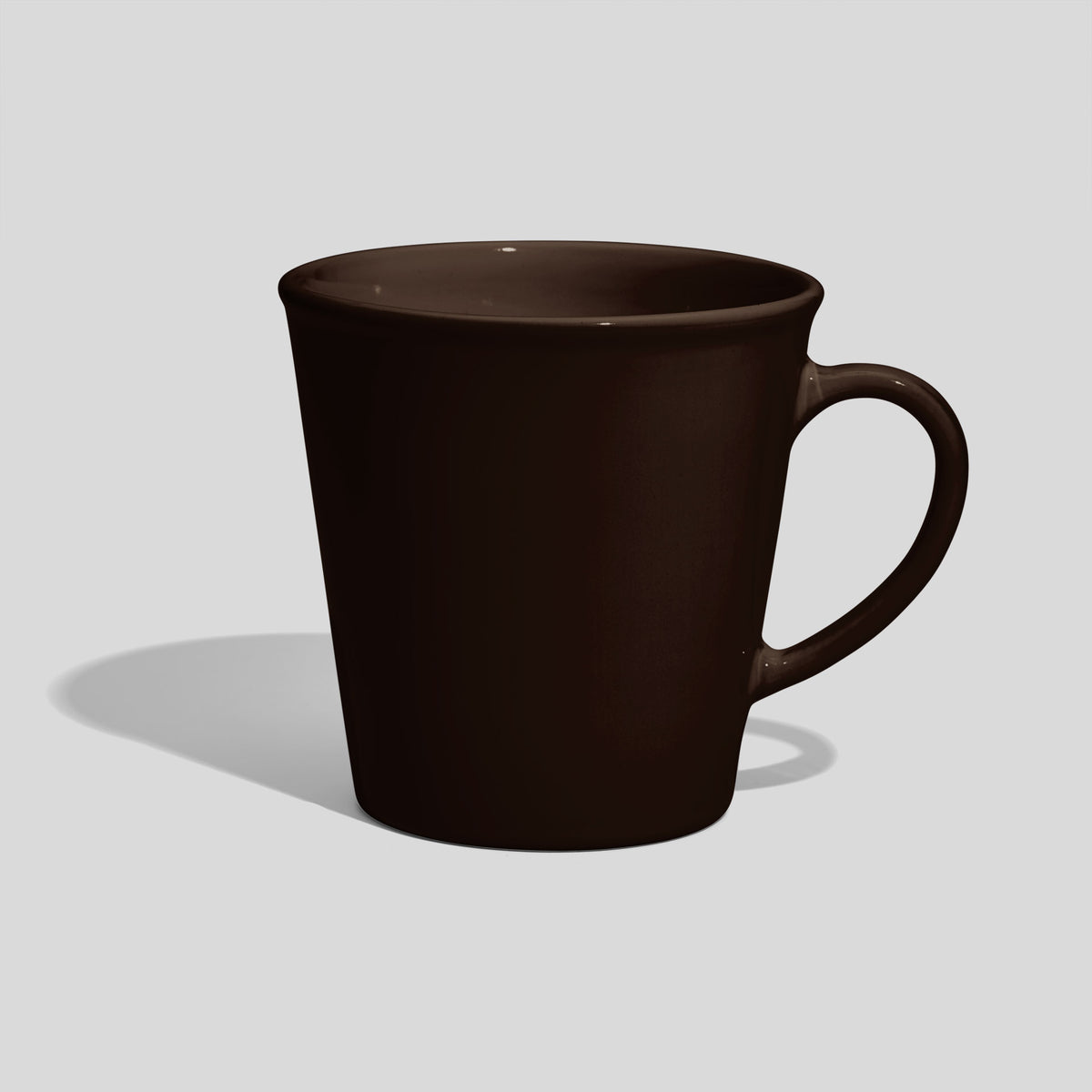 Konische Keramiktasse 600 ml mit weitem Rand – Dunkelbraun