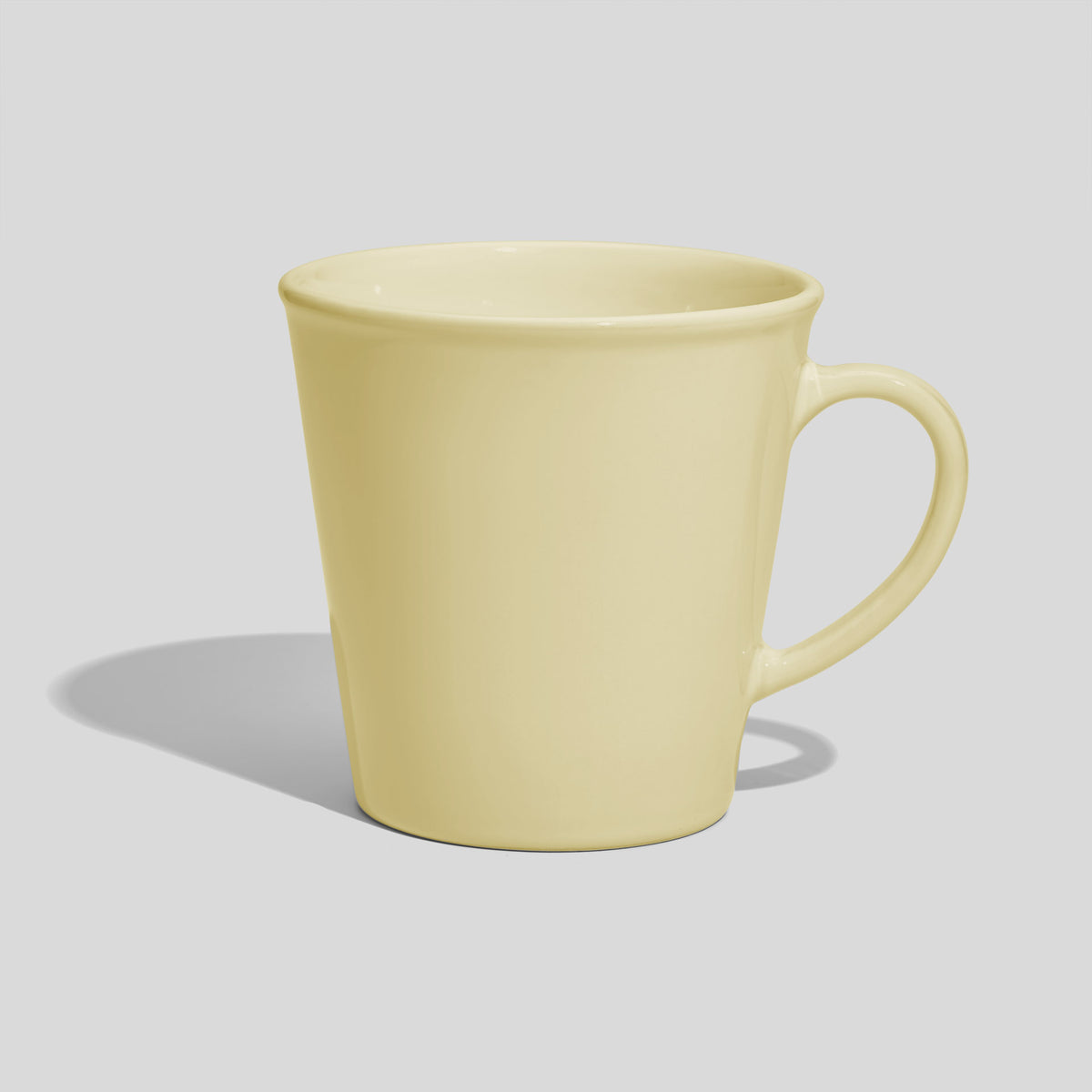 Konische Keramiktasse 600 ml mit weitem Rand – Ecru