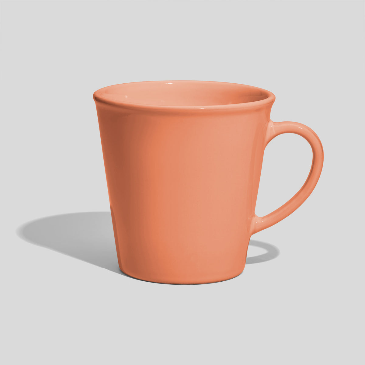 Konische Keramiktasse 600 ml mit weitem Rand – Lachs