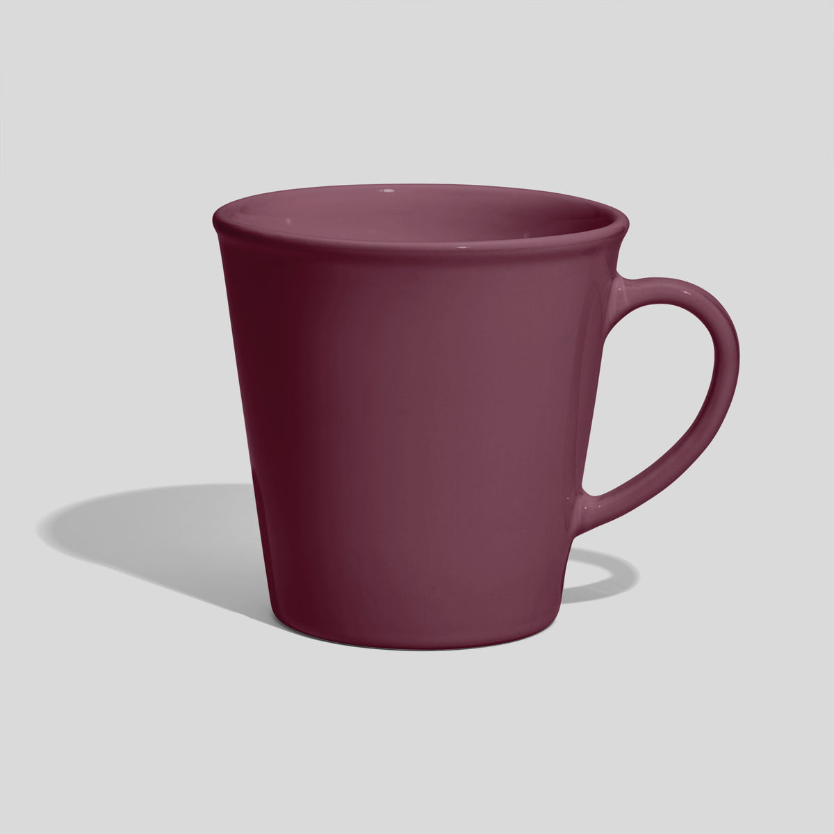 Konische Keramiktasse 600 ml mit weitem Rand – Mauve