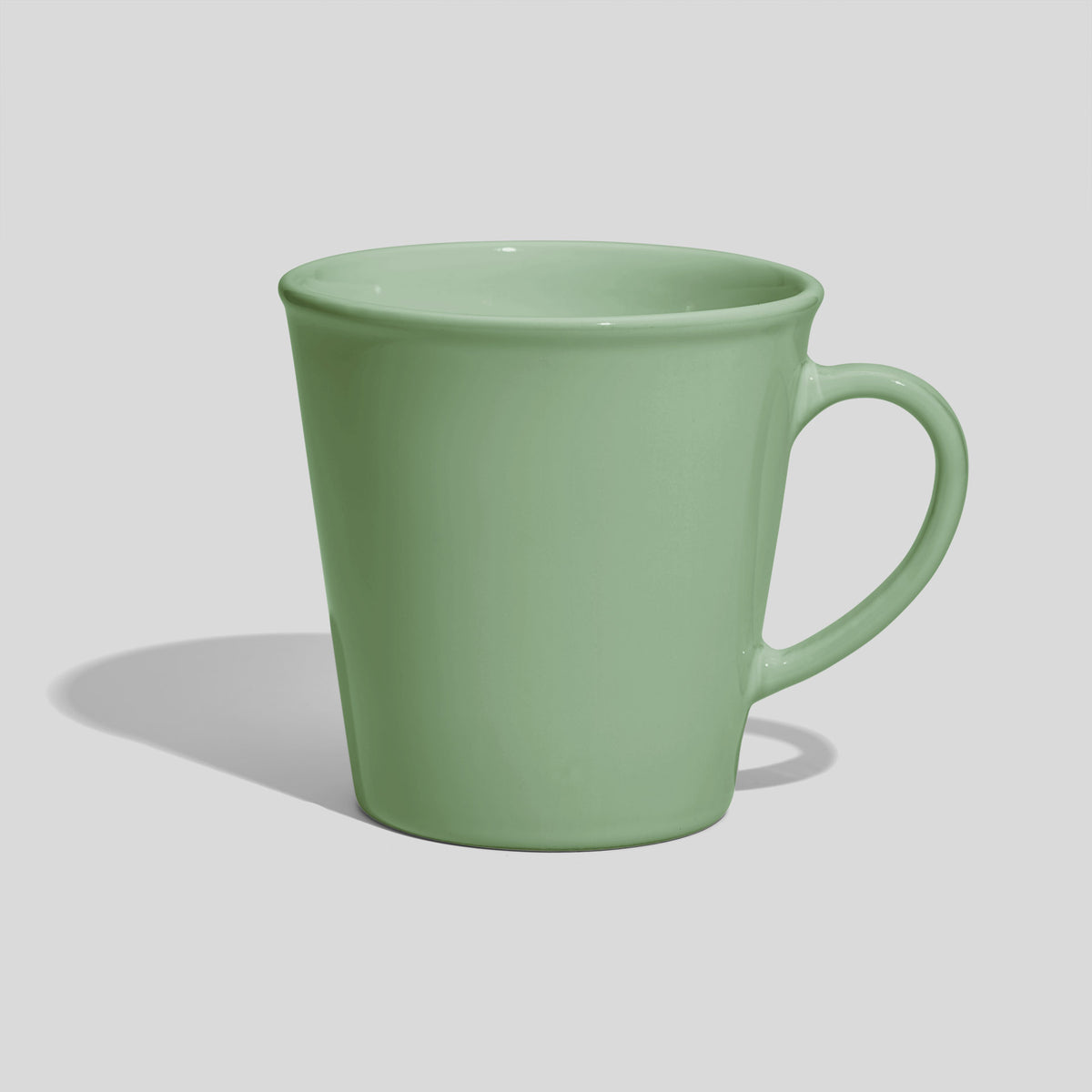 Konische Keramiktasse 600 ml mit weitem Rand – Mintgrün