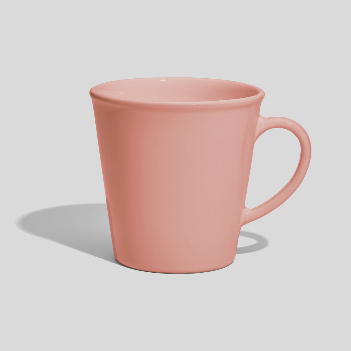 Konische Keramiktasse 600 ml mit weitem Rand – Rosa