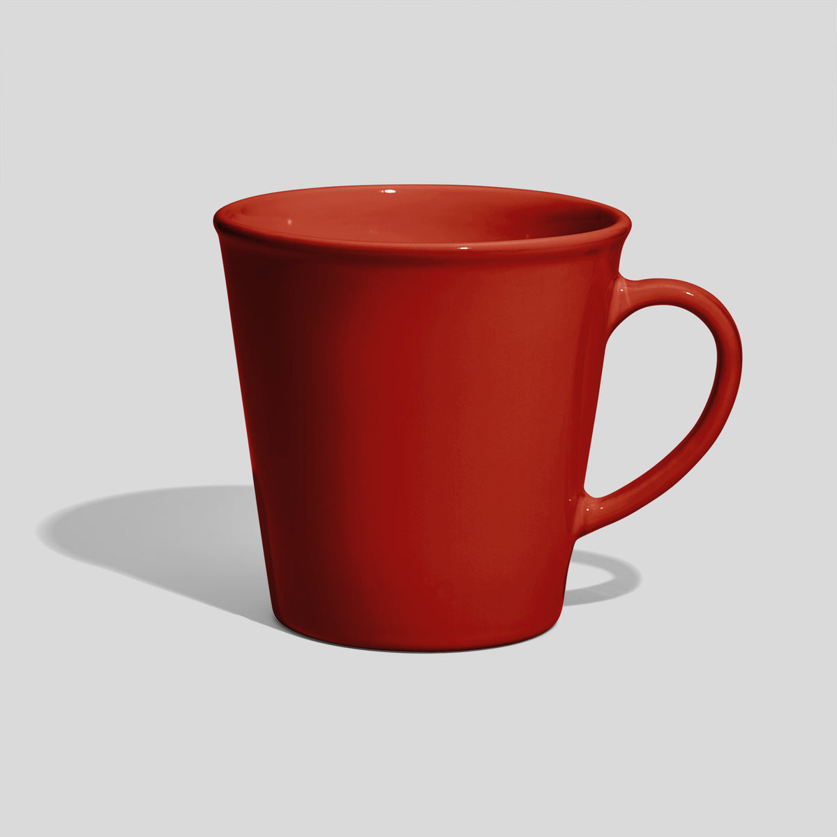 Konische Keramiktasse 600 ml mit weitem Rand – Rot