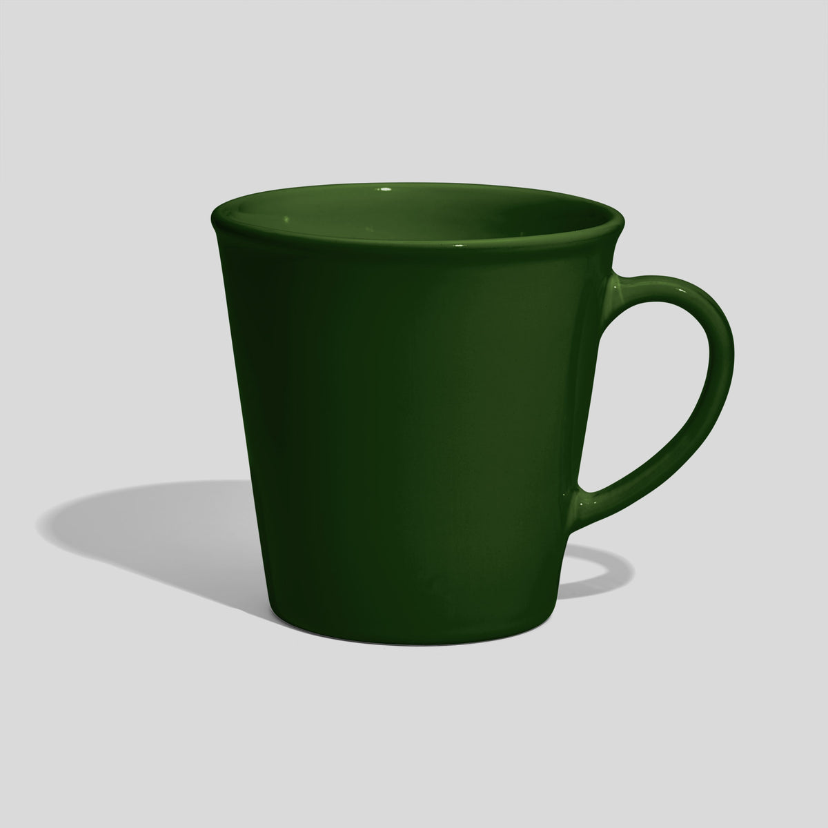 Konische Keramiktasse 600 ml mit weitem Rand – Tannengrün